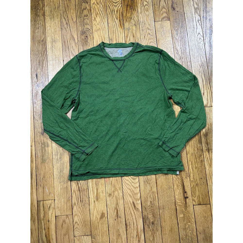 Ocean &‎ Coast Mens Long Sleeve T-Shirt Green Heathered Casual Top